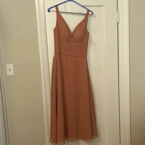dusty blue chiffon dress Verona Bodice Detail Gown main image 0